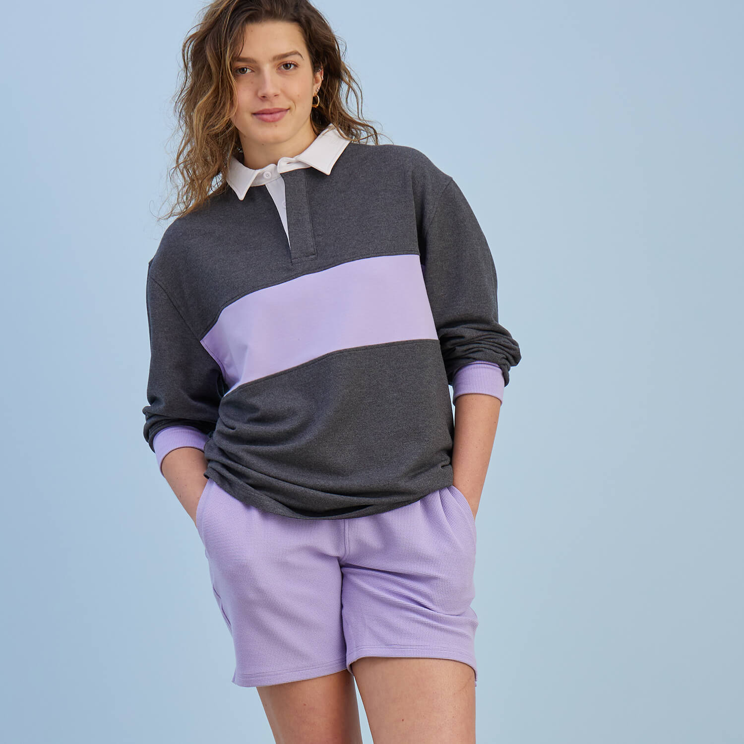modelsizing1: Blaise is 5’7” and wearing a small. | type: women