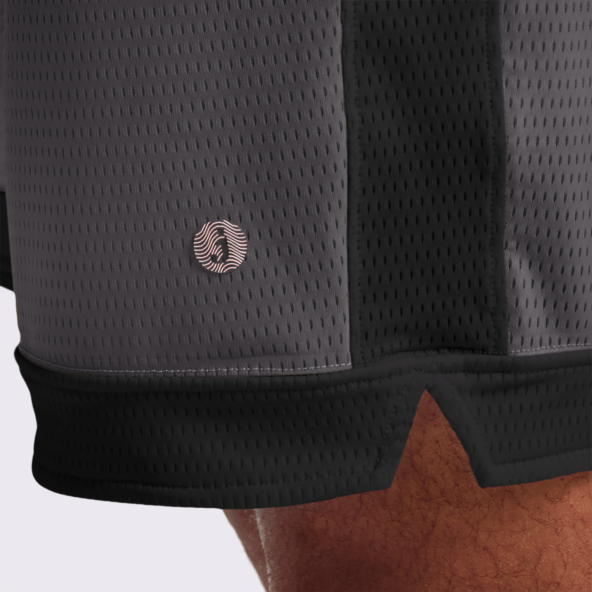 modelsizing1: Narada is 6’0” and wearing a medium. | Gray/Black SoftStretch Basketball Shorts - Jambys | type: men
